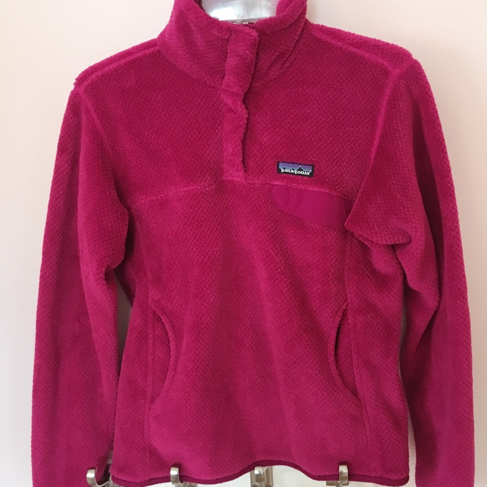pink patagonia quarter snap